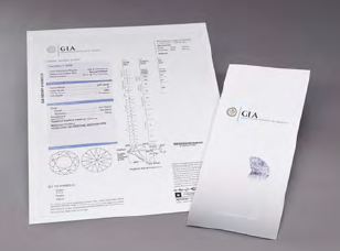 GIA diamond grading report