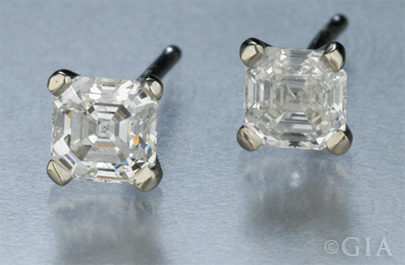 asscher cut earrings