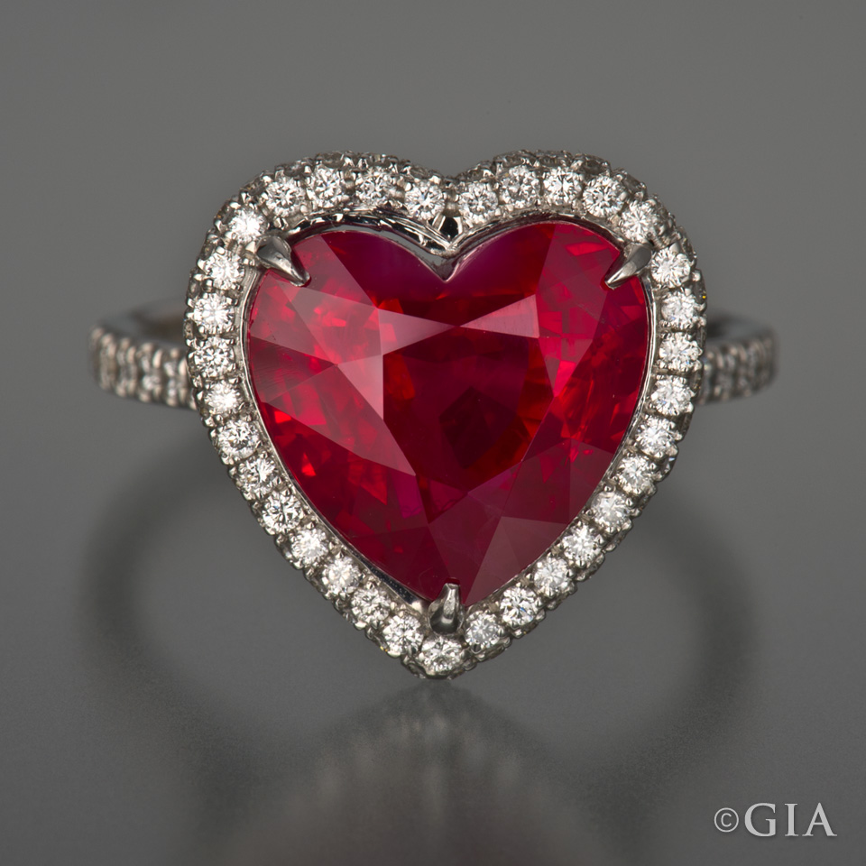 heart-shaped ruby ring