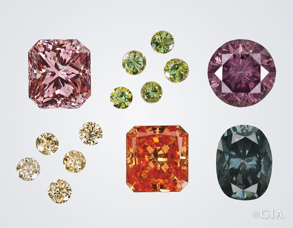 coated collections of colored diamonds