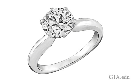 Solitaire engagement ring