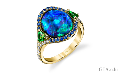 black opal ring