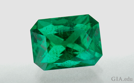 2.59 ct rectangular cut emerald