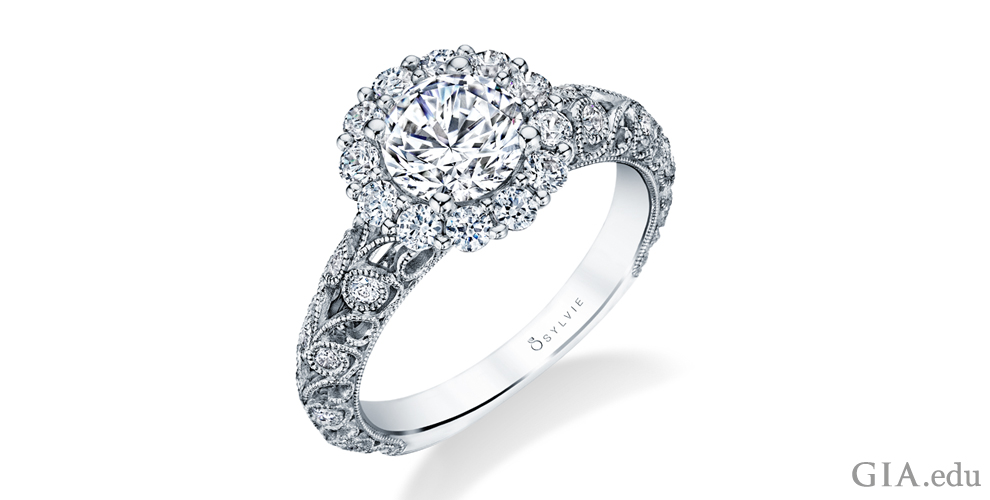 Diamond engagement ring designed by Sylvie.