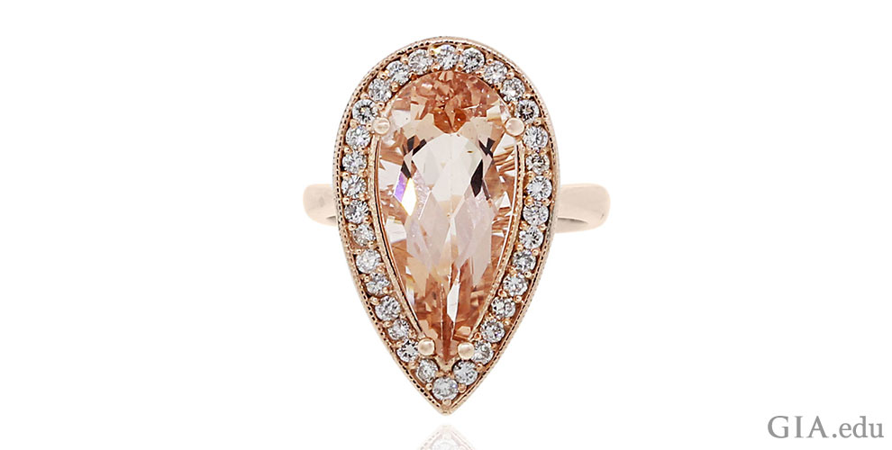 Pear Shaped 5.76ct Morganite